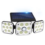 Lampă Solară De Perete Cu 3 Capete Led Și Senzor De Mișcare, Engross