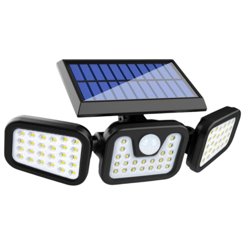 Lampă Solară De Perete Cu 3 Capete Led Și Senzor De Mișcare, Engross