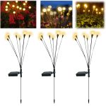 Set 2 x Lampă Solară LED Alb Cald, 6 Bulbi, Decoratiune gradina, Engross