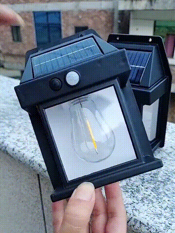 Lampă Solară De Perete Cu 1 Bec Led Retro Și Senzor De Mișcare, Engross