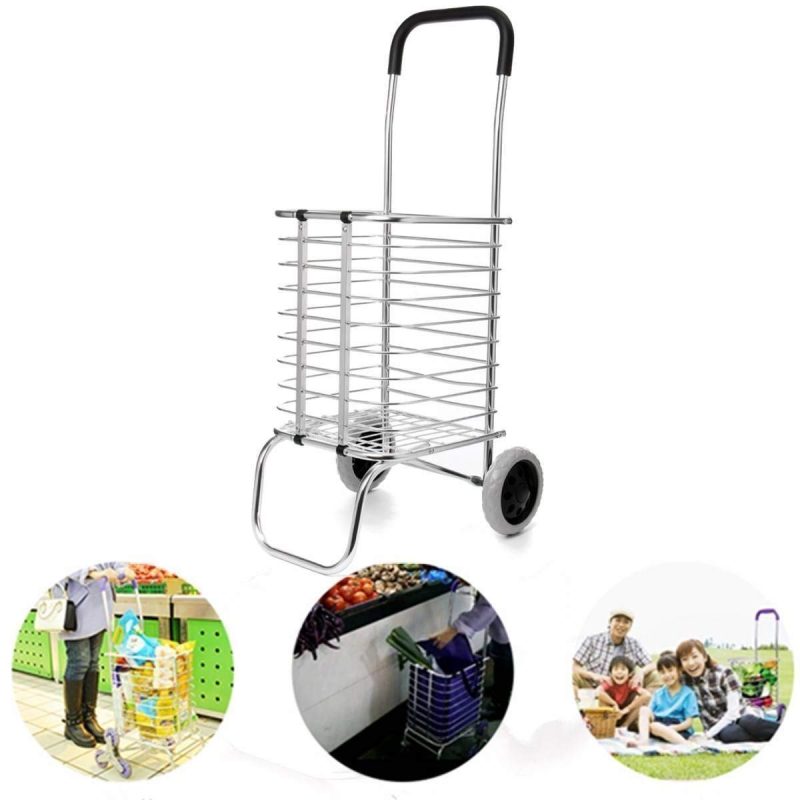 Carucior Piata Pliabil Din Inox 10Buc/Bax, Engross