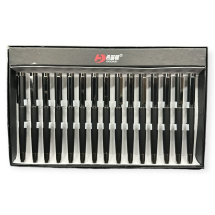 Set 15 stilouri metal negru mat,Engross