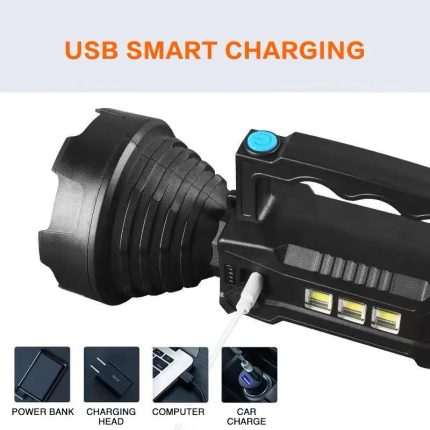 Lanterna Cu Led 20W, Rezistenta La Apa, Incarcare Solara Si Usb, Engross