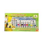 Tempera 9ml, Suport cu burete si Pensule, Engros