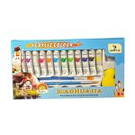 Tempera 9ml, Suport cu burete si Pensule, Engros