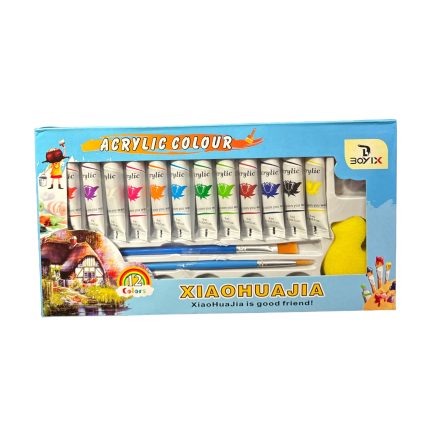 Tempera 9ml, Suport cu burete si Pensule, Engros