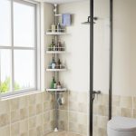 Etajera Colt Pentru Dus 4 Rafuri 260cm Inaltime Reglabila, Engros