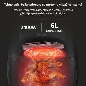 Friteuza cu Aer Cald 6L 2400W, Engros