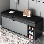 Dulap pentru Pantofi Tip Bancheta 100 x 34 x 51 cm Gri, Engros