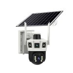 Camera de Supraveghere 4G Dubla 8MP Full HD Cu Panou Solar, Engros