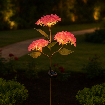 Lampa Solara Flori Roz 2buc/set, Engros