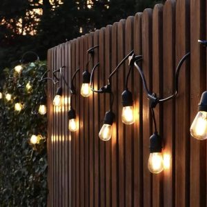 Ghirlanda Solara Luminoasa 10m 20 Becuri Led 1w Interconectabila cu Lumina Alb Cald IP65 E27, Engros