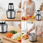 Tocator electric 5L carne si legume cu 4 lame inox si 2 viteze, Engros
