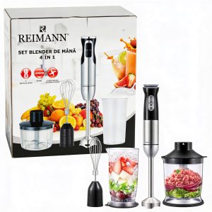 Set Blender de Mana din Inox 4 in 1 REIMANN© 1500w, Engros