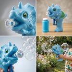 Jucarie Balon de Sapun Dinozaur 16cm cu o Rezerva, Engros