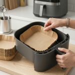 Hartie de Copt 50buc/set Patrata 20x16x5cm Pentru Air Fryer, Engros