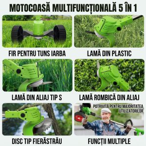 Motocoasa cu Roti Detasabile 2 Acumulatori 48V si 18000 RPM, Engros
