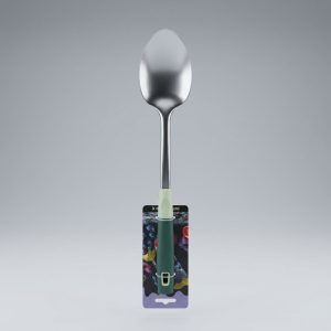 Lingura din Inox cu Maner de plastic 35cm, Engros