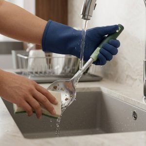 Lingura din Inox cu Maner de plastic 35cm, Engros