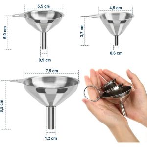 Set 3 Bucati Palnie din Inox 7.5/5.5/4.5cm, Engros