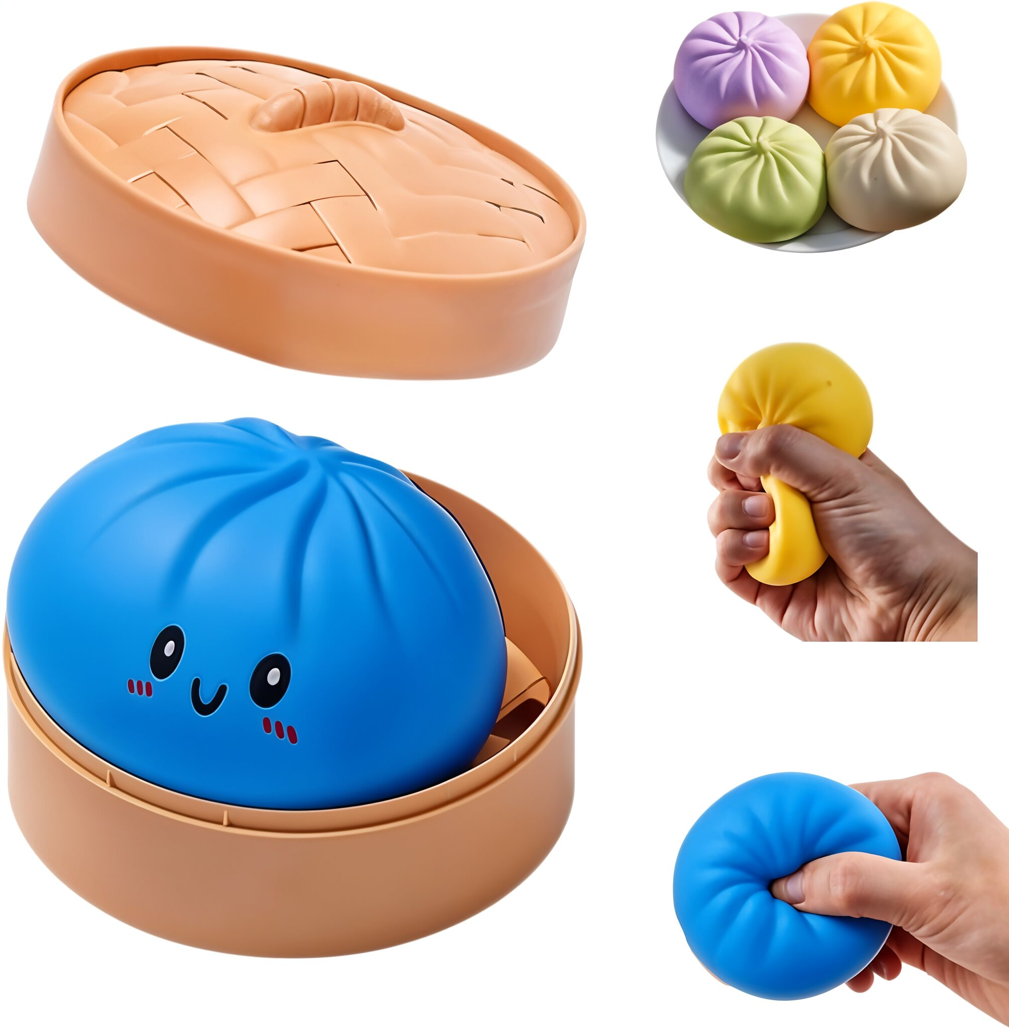フリージア　送料込み Jucarie Anti-Stres Squishy Dumpling Mystery Box, Engros