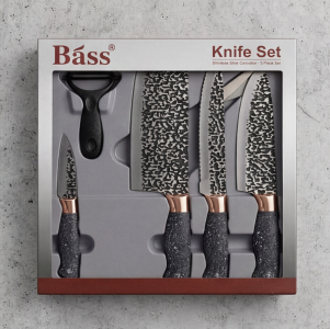 Set Cutite 6 Piese BASS® Gri, Engros