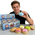 Jucarie Anti-Stres 12 Buc/Set Squishy Dumpling Culori Sidefate Asortate 9cm, Engros
