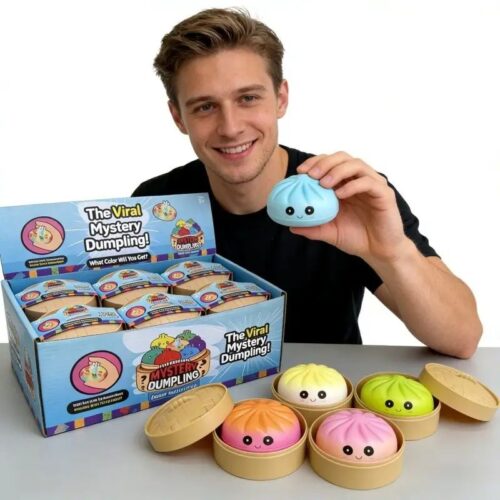 Jucarie Anti-Stres 12 Buc/Set Squishy Dumpling Culori Sidefate Asortate 9cm, Engros