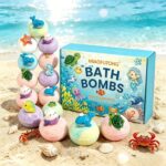 Bombe de Baie 5cm cu Surprize Marine 12 Buc/Set Parfumate si Efervescente de 60g/Buc, Engros