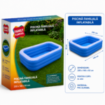 Piscina cu 3 Inele 200x140x50cm cu Podea Moalea, Engros