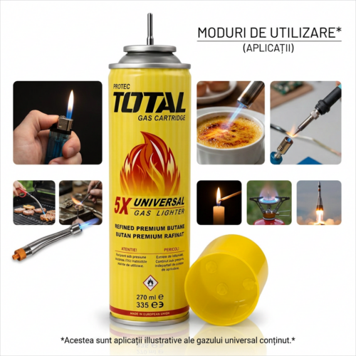 Butelie de Gaz 270ml Universala 4buc/set, Engros