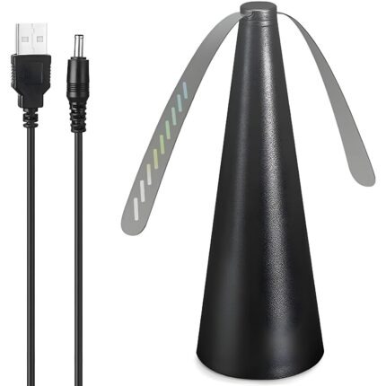 Ventilator Electric Negru Anti Insecte cu USB & Baterii Ø8.5x25cm, Engros