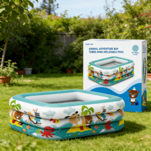 Piscina cu 3 Inele 150x100x55cm cu Podea Moalea, Engros