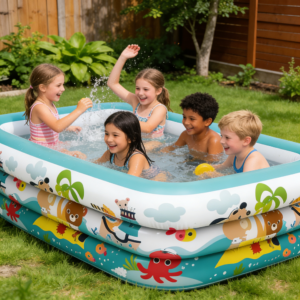 Piscina cu 3 Inele 150x100x55cm cu Podea Moalea, Engros