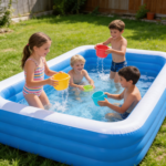 Piscina cu 3 Inele 200x140x50cm cu Podea Moalea, Engros