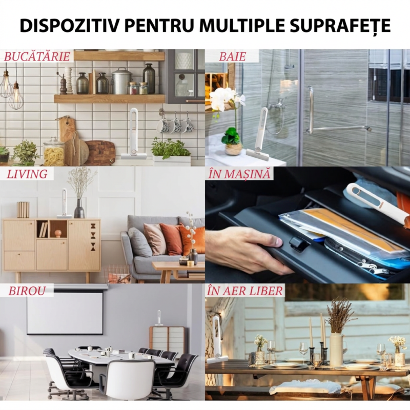 Mini Mop cu Burete Pliabil Pentru Suprafete Universale 29x12cm, Engros