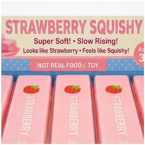 Jucarie Squishy Anti-Stres 14 cm Tip Capsuni Unt 12Buc/Set, Engros
