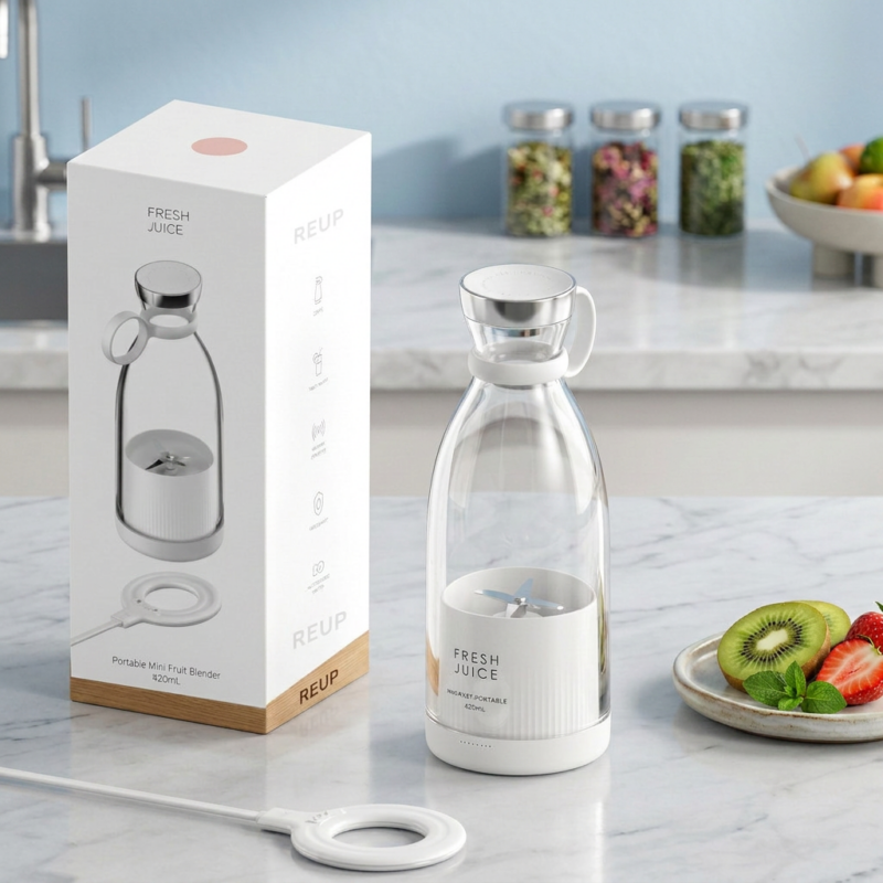 Blender Portabil 420ml din Sticla cu Usb, Engros