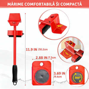 Set Pentru Mutat Mobila Pe Roti 150kg, Engros