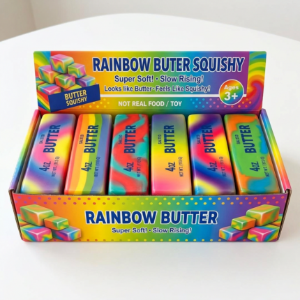 Jucarie Squishy Anti-Stres 14 cm Tip Rainbow Unt 12Buc/Set, Engros