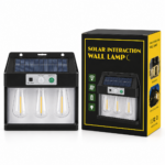Lampa Solara cu 3 Becuri Retro 15x16 cm Model Ieftin Lumina Alb Cald 2700k, Engros
