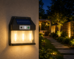 Lampa Solara cu 3 Becuri Retro 15x16 cm Model Ieftin Lumina Alb Cald 2700k, Engros