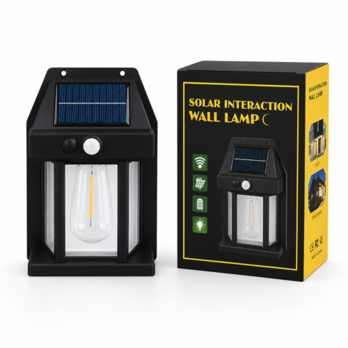 Lampa Solara cu 1 Bec Retro 10x15 cm Model Ieftin Lumina Alb Cald 2700k, Engros
