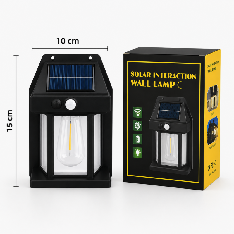 Lampa Solara cu 1 Bec Retro Model Ieftin Lumina Alb Cald 2700k, Engros