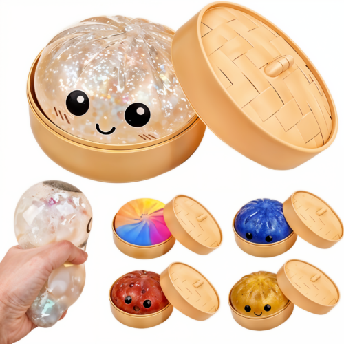 Jucarie Swuishy Dumpling Lichid 12 Buc/Set cu Sclipici 9cm, Engros